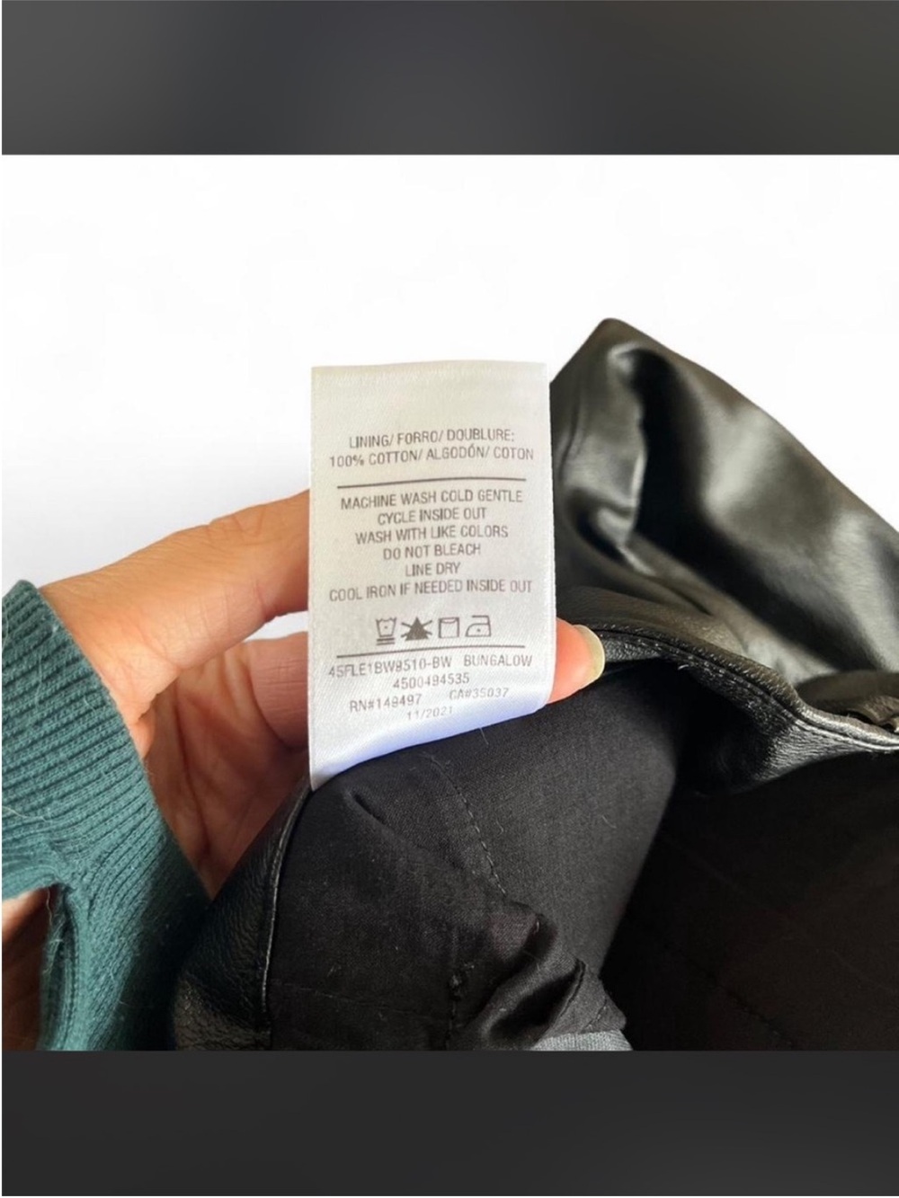 NWOT Favorite Daughter Carla Black Faux Leather Pant size 28 - Picture 8 of 8